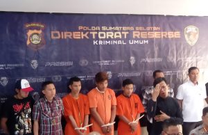 Tiga Perampok Minimarket Kecamatan Pemulutan Ogan Ilir Dibekuk Tim Ditreskrimum Polda Sumsel