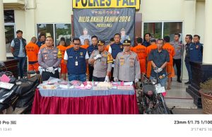 Rilis Capaian Polres PALI Tahun 2024 Dalam Memberantas Peredaran Narkoba