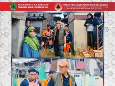 Meninjau Lokasi Banjir Talang Pipa, BPBD PALI Himbau Warga Selalu Waspada