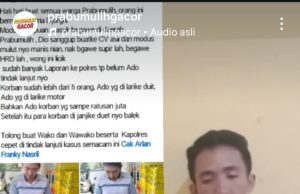 Buntut Postingan dan dugaan Pencemaran Nama Baik, Pemilik Akun Facebook Nindi Arista Dan Noval Adin Minta Maaf