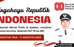 M . Teguh Jaya Anuar : Dirgahayu Republik Indonesia Ke – 80