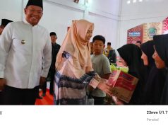 PKK PALI Berikan Bantuan Sembako Pada Acara Sedekah Bedusun Purun