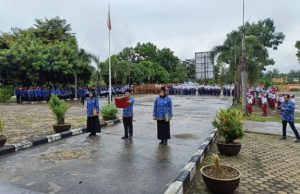 Cuaca Mendung Warnai Upacara HUT Kab. Muara Enim Ke-79 di Kecamatan Belida Darat