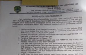Semakin Heboh, Oknum Pendamping PKH di PALI Menahan Kartu ATM dan Buku Tabungan Penerima Manfaat Bupati dan Wakil Diminta Memberikan Tanggapan