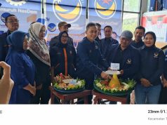 DPD Partai Nasdem PALI Ikuti Rakor dan Potong Nasi Tumpeng Meriahkan HUT ke -14