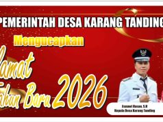Asnawi Hasan, S.H Kepala Desa Karang Tanding Selamat Tahun Baru 2026