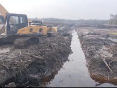 Dukung Swasembada Pangan Nasional Cetak Sawah di Lubuk Tampui, PALI, Berjalan 60%
