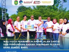 Wali Kota Prabumulih Hadiri Jalan Santai & Pengundian Hadiah Tabungan Persirah Bank Sumsel Babel